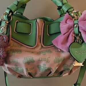 Juicy Couture Pink and Green Handbag